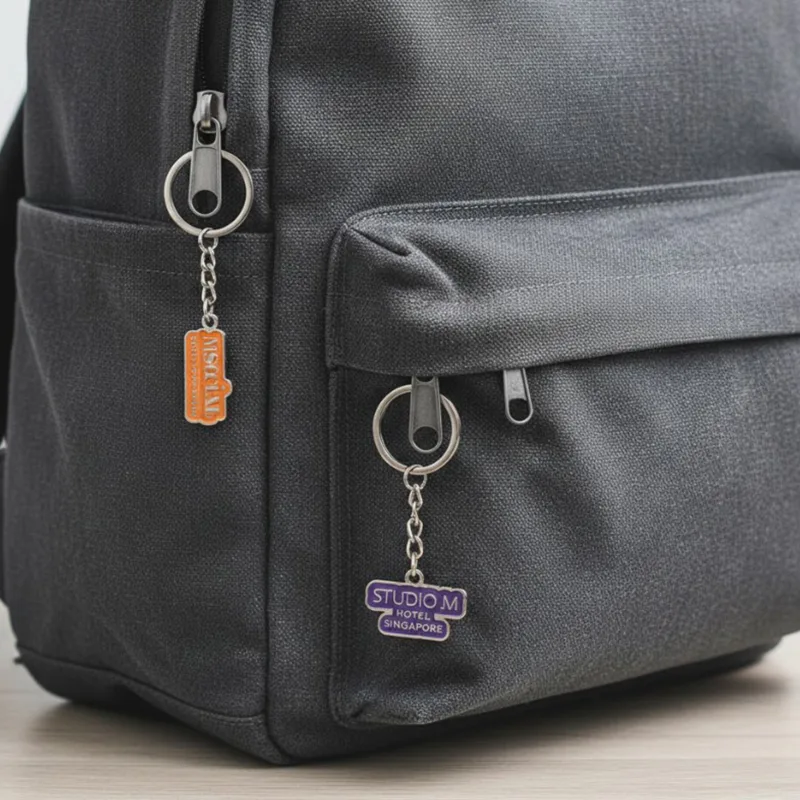 Enamel Metallic Keychain