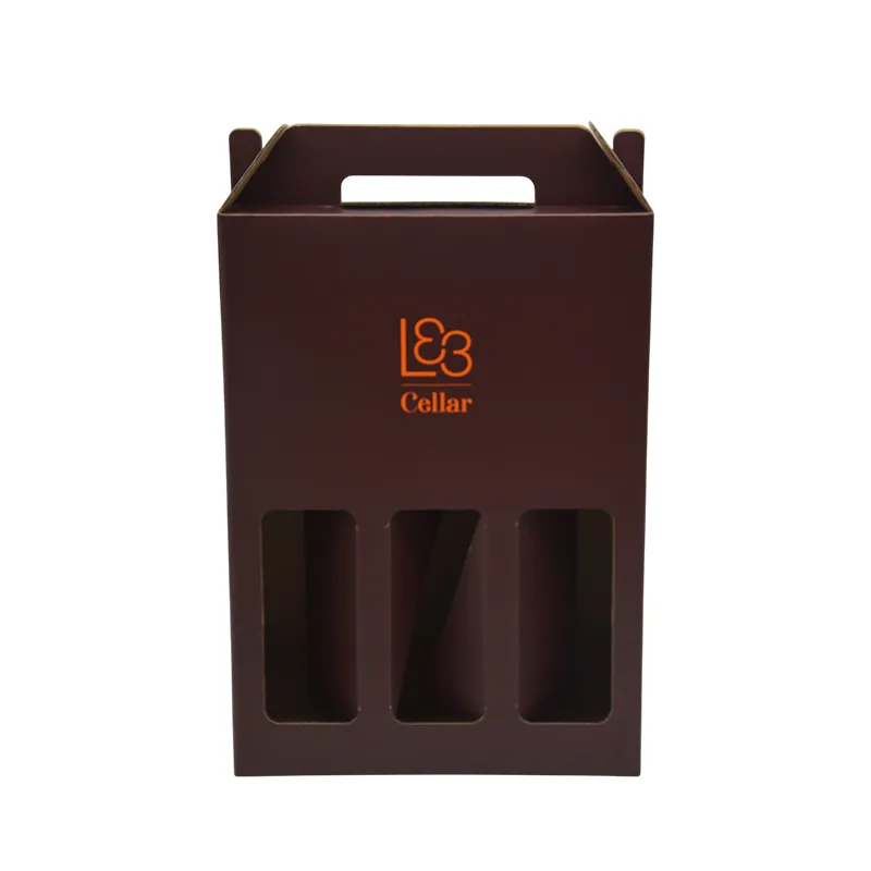 Wine Bottle Box with Handle